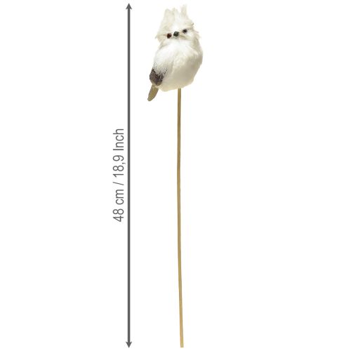 Article Chouette sur la canne blanche 9cm L48cm