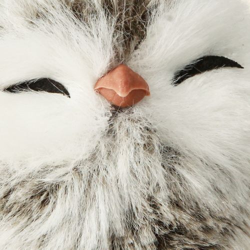 Article Décoration chouette poussins chouettes à suspendre blanc marron 6cm 4 pcs