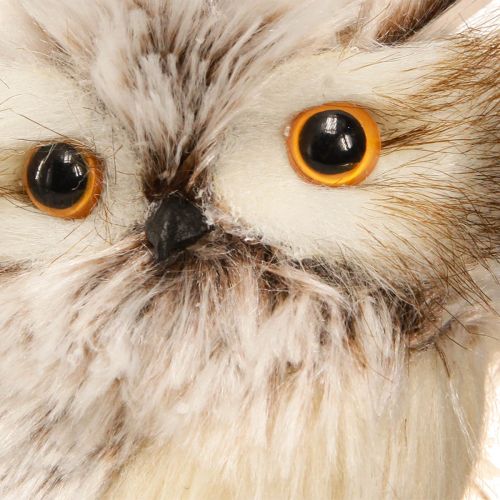 Article Figurines de chouettes décoration paire de chouettes en marron crème 15cm 2 pcs