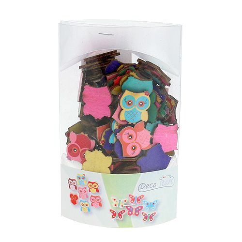 Floristik24 Hiboux de dispersion 2cm multicolore 100p