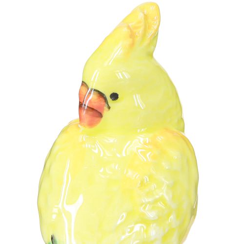 Article Bougeoir exotique oiseaux en céramique peint à la main H14,5cm 2 pcs