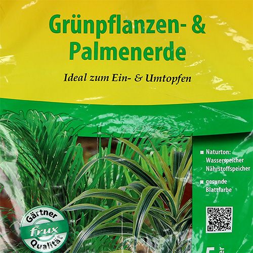 Article FRUX sol plante verte et terre de palmier 5l