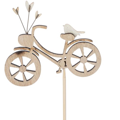 Article Piquets en bois à motif de vélo pour une ambiance printanière et romantique dans le salon, 8 cm, lot de 12