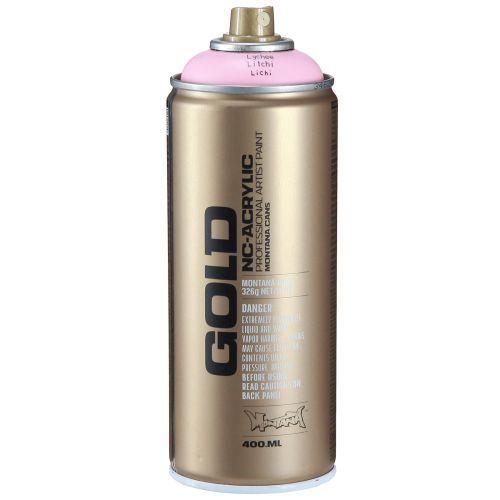 Article Peinture en aérosol couleur rose litchi Montana Gold 400 ml