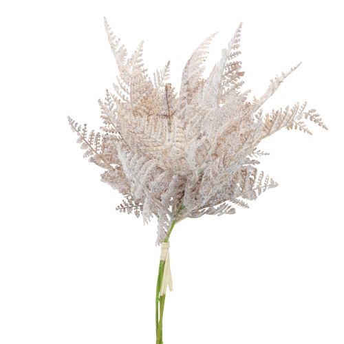 Floristik24 Bouquet de Fleurs Artificielles Fougère Artificielle Blanc 72cm Marron 3 pcs
