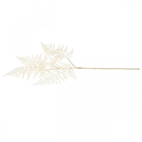 Floristik24 Fougère feuille décorative, plante artificielle, branche de fougère, feuille de fougère décorative blanche L59cm