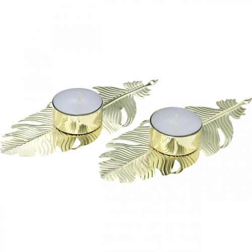 Floristik24 Bougeoir sur ressort, décoration métal, bougeoir, décoration de l'Avent doré Ø2.2cm L13cm 4pcs