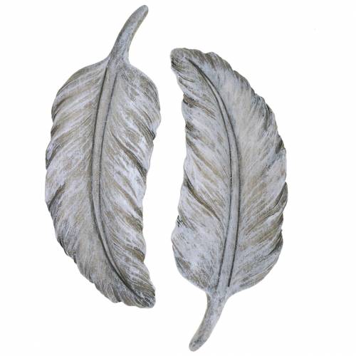 Article Plume de décoration funéraire 18cm x 6,5cm 4 pcs