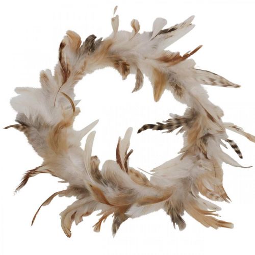 Guirlande de plumes déco plumes décoration fenêtre nature  Ø20cm 3pcs-07808