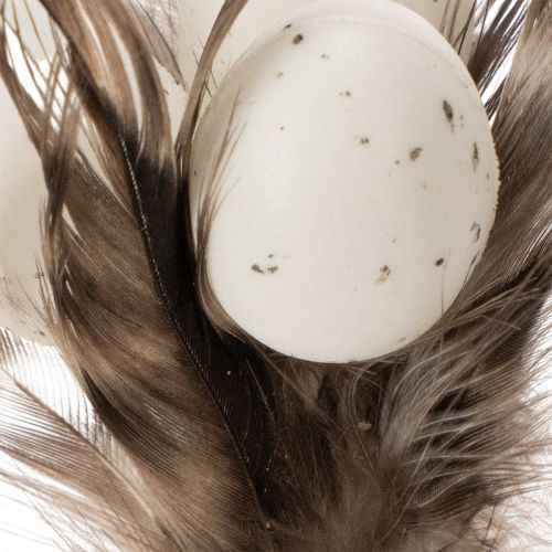 Article Branches décoratives en forme de plumes naturelles, 37 cm, lot de 12, pour une décoration de Pâques élégante.