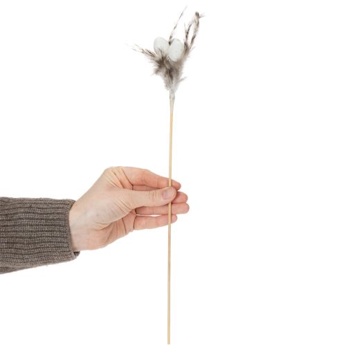 Article Branches décoratives en forme de plumes naturelles, 37 cm, lot de 12, pour une décoration de Pâques élégante.