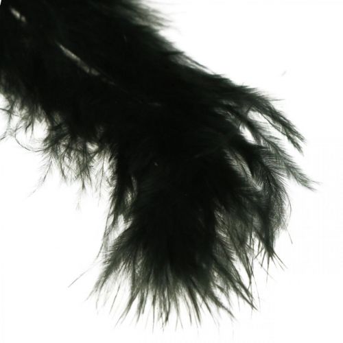 Article Plumes Noires Véritables plumes d&#39;oiseaux pour l&#39;artisanat Décoration de printemps 20g