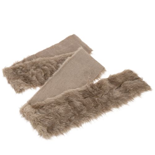 Bordure en fausse fourrure pour décoration et loisirs créatifs, 15 x 180 cm, lot de 2 | Floristik24.be