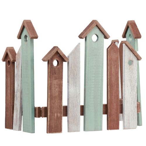 Floristik24 Écran de fenêtre écran de table décoratif rangée de maisons en bois 69 × 30 cm