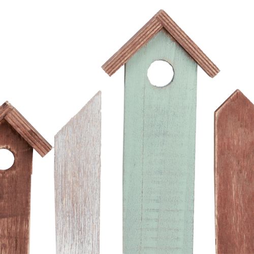 Floristik24 Écran de fenêtre écran de table décoratif rangée de maisons en bois 69 × 30 cm