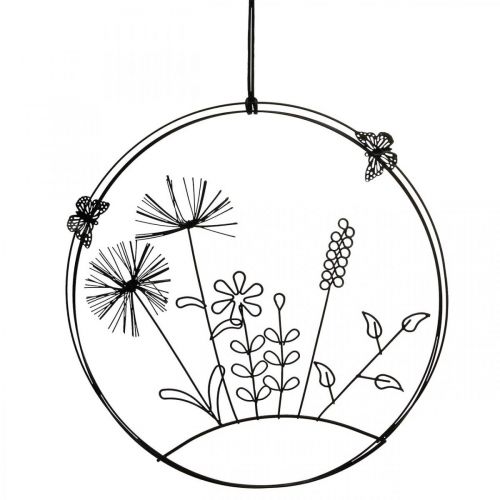 Floristik24 Décoration de fenêtre ressort, décoration à suspendre fleurs en métal Ø20,5cm 2pcs