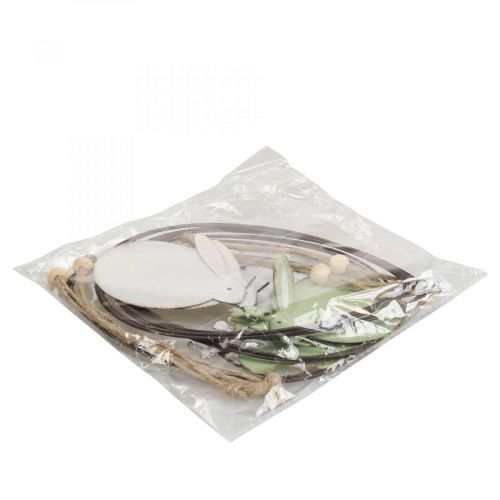 Floristik24 Décoration de fenêtre, lapin de Pâques en métal, décoration à suspendre Pâques 15cm 4pcs vert blanc