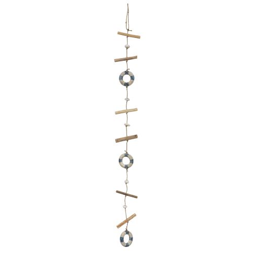 Décoration de fenêtre bouées de sauvetage maritimes décoration en bois été 90cm