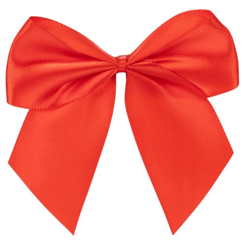 Nœud décoratif rouge, pré-noué pour le bricolage et l'emballage, 11 cm, 25 pièces acheter | Floristik24.be