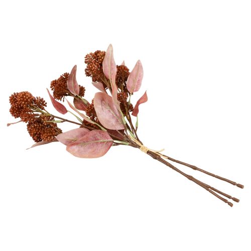 Article Fat Hen Rouge Sedum Stonecrop Fleurs Artificielles 41cm 3pcs