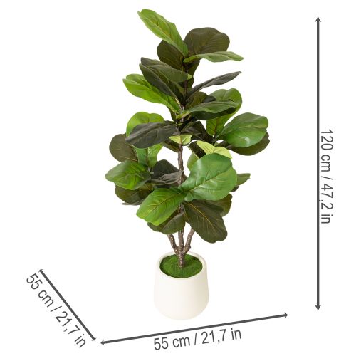Ficus lyrata artificiel 120 cm décoratif pour salon | Floristik24.be