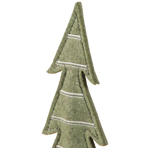 Floristik24 Décoration en feutre Décoration de table pour sapins de Noël Noël vert 25cm 4 pcs