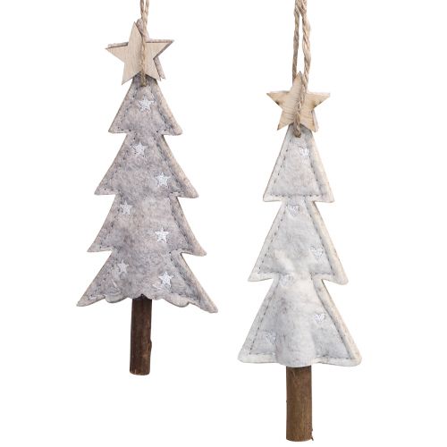 Floristik24 Décorations de sapin de Noël en feutre beige crème 17cm 6 pcs