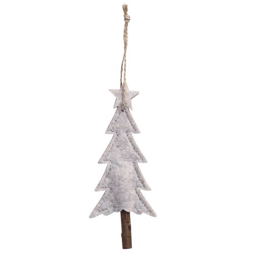 Article Décorations de sapin de Noël en feutre beige crème 17cm 6 pcs