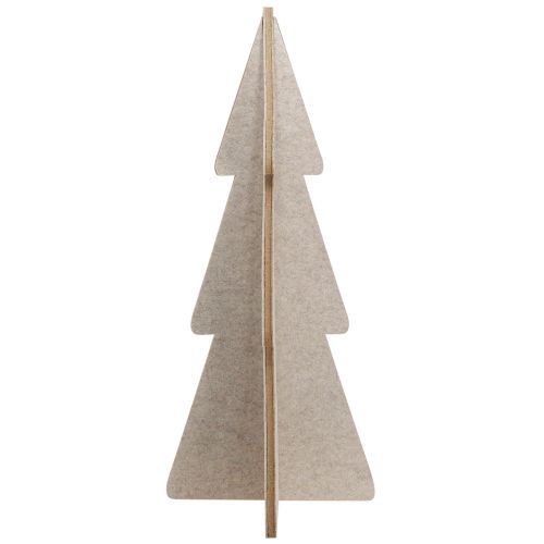 Article Décoration sapin de Noël en feutre sapin beige H80cm