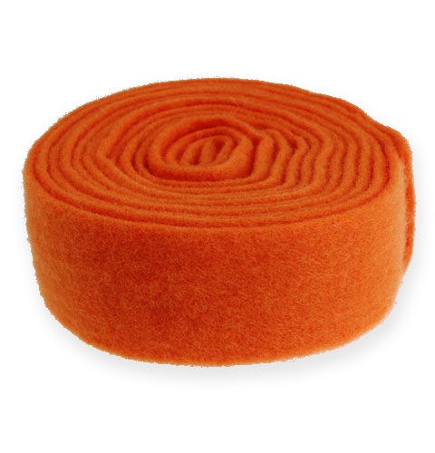 Ruban feutre orange 7,5cm 5m