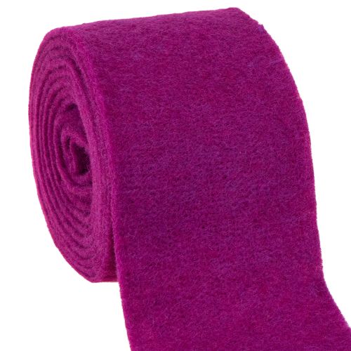 Ruban de feutrine en laine, fuchsia, 15 cm x 5 m, pour la décoration et les loisirs créatifs