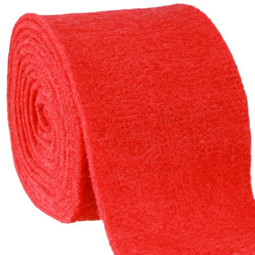 Floristik24 Ruban feutre 15cm x 5m rouge