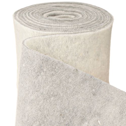 Article Ruban de feutrine 15cm x 5m bicolore gris, blanc