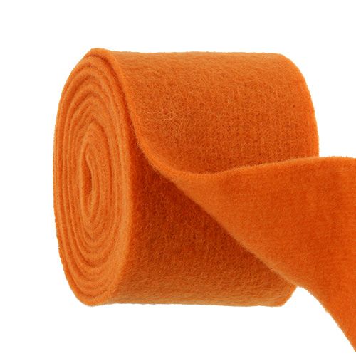 Floristik24 Ruban de feutrine 15cm x 5m orange