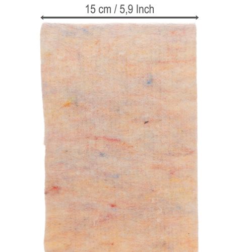 Ruban de feutrine, dessous de plat bicolore en feutrine de laine, orange/multicolore, 15 cm x 5 m | Floristik24.be