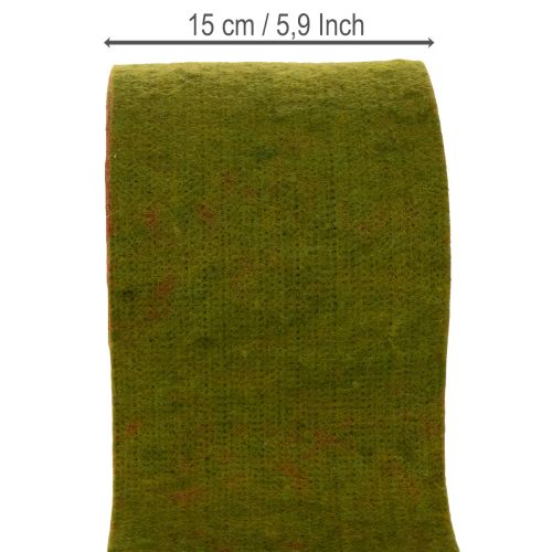Ruban de feutrine de laine bicolore vert/rouge, 15 cm x 5 m, idéal pour décorer les pots de fleurs. | Floristik24.be