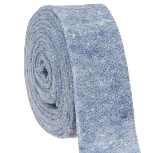 Ruban feutre bleu 7,5cm 5m