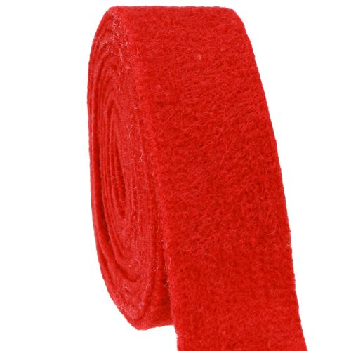 Floristik24 Ruban feutre rouge foncé 7.5cm 5m