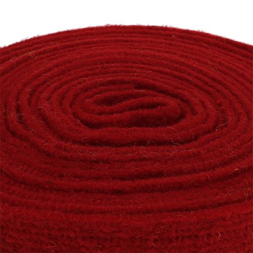 Article Ruban feutre rouge foncé 7.5cm 5m