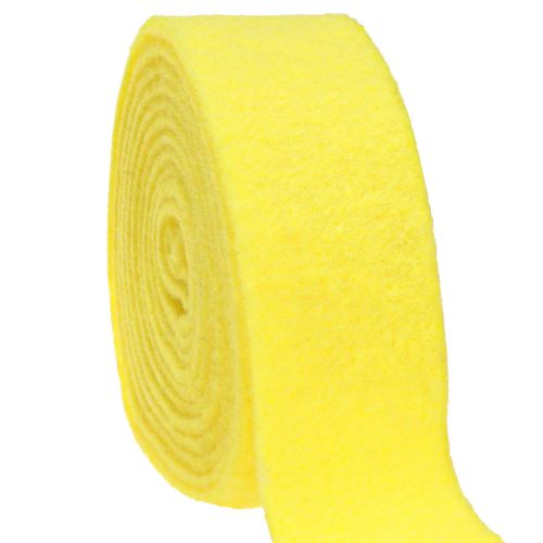 Ruban feutre ruban décoratif jaune feutre 7,5cm 5m