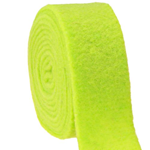 Floristik24 Ruban feutre vert 7,5cm 5m