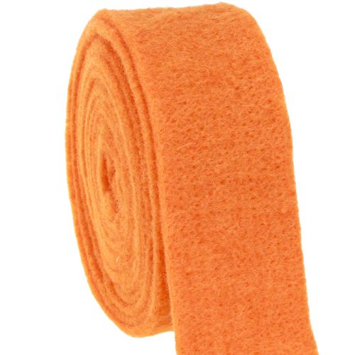 Ruban feutre orange 7,5cm 5m