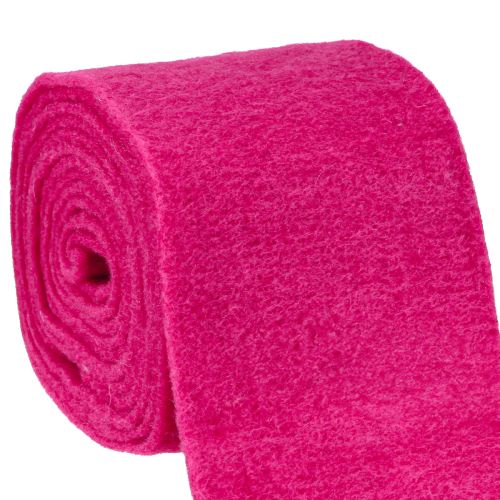 Floristik24 Ruban en feutre ruban de laine rose ruban de pot en feutre de laine tissu décoratif 15cm 5m