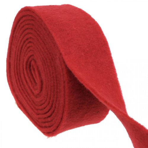 Floristik24 Ruban feutre rouge 7.5cm 5m