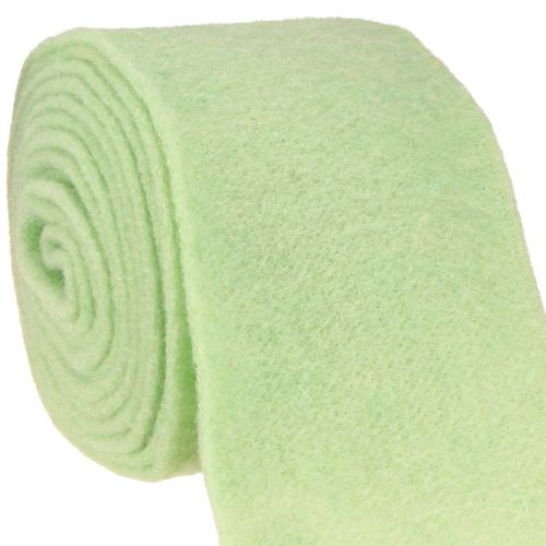 Ruban feutre pour pot vert clair 15cm 5m