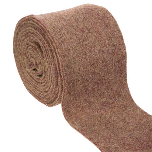 Ruban de feutrine bicolore en feutrine de laine, 100 % laine, violet/marron, 15 cm x 5 m acheter | Floristik24.be