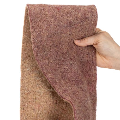 Ruban de feutrine bicolore en feutrine de laine, 100 % laine, violet/marron, 15 cm x 5 m | Floristik24.be