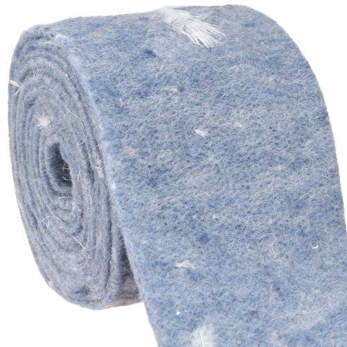 Article Ruban en feutre ruban de laine tissu décoratif plumes bleues feutre de laine 15cm 5m