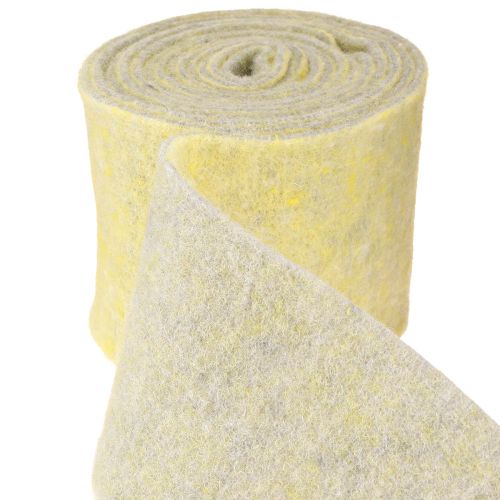 Ruban feutre ruban de laine ruban de pot ruban décoratif gris jaune 15cm 5m