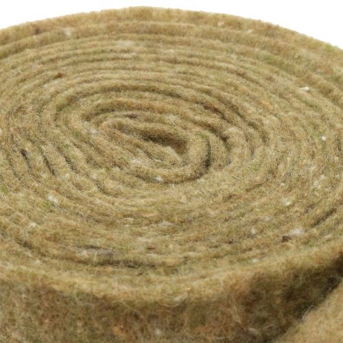 Floristik24 Pot ruban feutre ruban vert à pois 15cm x 5m